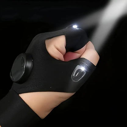 Hands-Free LED Half Finger Gloves